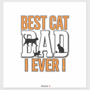 Sticker Meilleur Papa Chat du Monde Vintage T-Shirt pour P