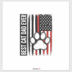 Sticker Meilleur papa chat patriote de tous les temps, mod