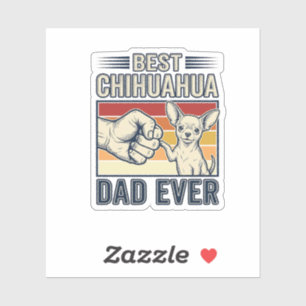 Sticker Meilleur papa Chihuahua de tous les temps Design d