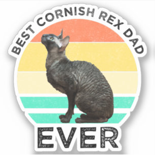Sticker Meilleur Papa Cornish Rex de tous les temps