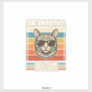 Sticker Meilleur Papa de Chat Vintage Conception de T-shir