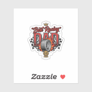 Sticker Meilleur Papa de Course Pneu Vintage Fête des Père