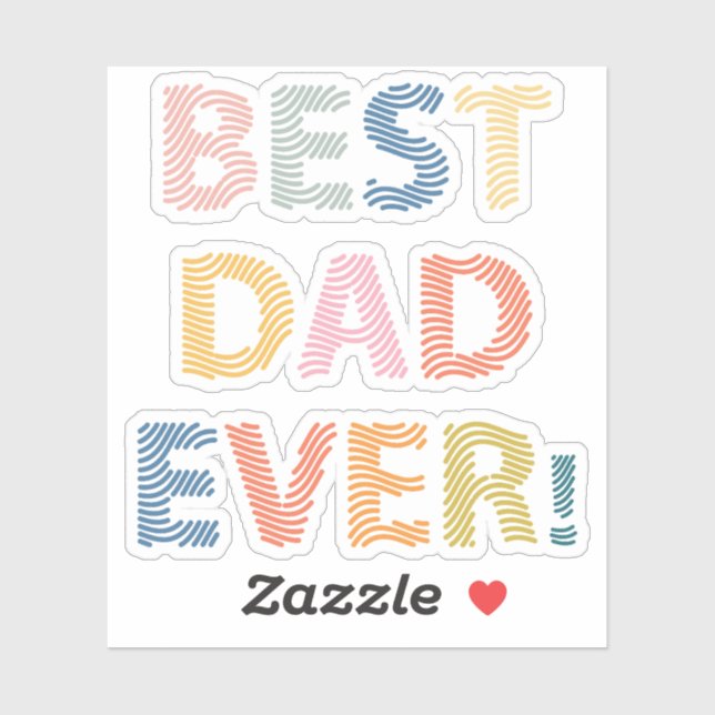 Sticker Meilleur Papa du Monde (Feuille)