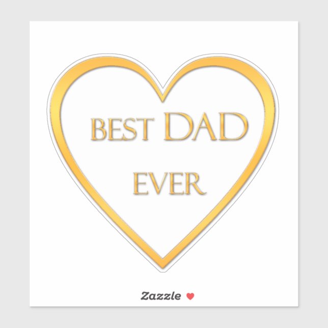 Sticker Meilleur papa du monde en or  (Feuille)