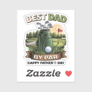 Sticker Meilleur Papa Par Golf Papa Drôle