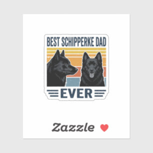 Sticker Meilleur papa Schipperke de tous les temps Design