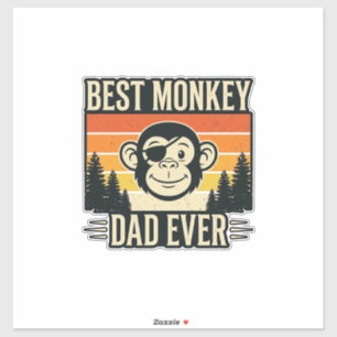Sticker Meilleur Papa Singe Vintage T-shirt de Papa Singe_