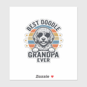 Sticker Meilleur Papy Doodle de tous les temps Design de T