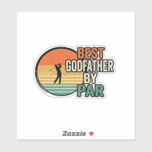 Sticker Meilleur Parrain par Par Vintage Golf Vector Desig