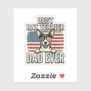 Sticker Meilleur T-shirt pour chien patriote de Rat Terrie