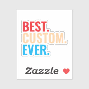 Sticker Meilleur texte vintage rétro Customisé personnalis