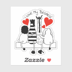 Sticker Meilleure fête des amis