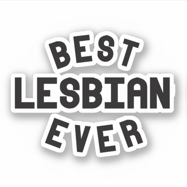 Sticker Meilleure Lesbienne de tous les temps (Devant)