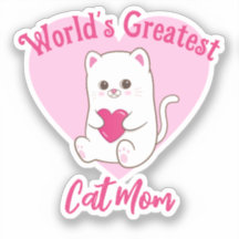 Meilleure maman chatte du monde Drôle mignon Coeur