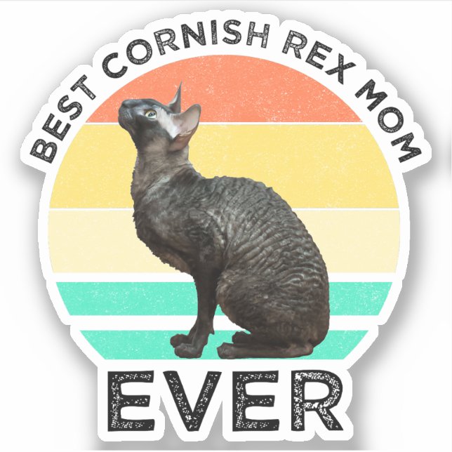 Sticker Meilleure Maman de Cornish Rex (Devant)