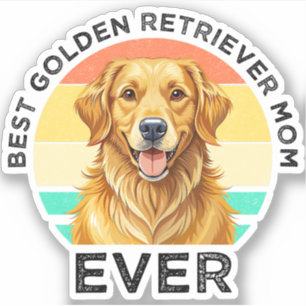 Sticker Meilleure maman Golden Retriever de tous les temps