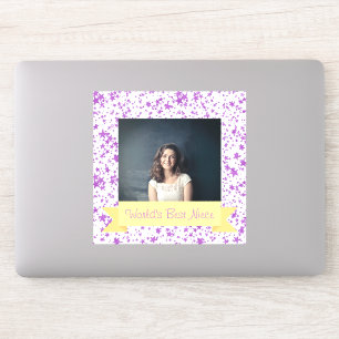 Sticker Meilleure photo de nièce sur mesure avec étoiles v