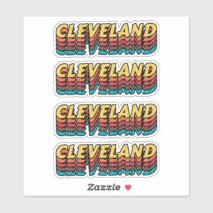 Sticker Meilleure ville pour visiter Cleveland - Nom de la