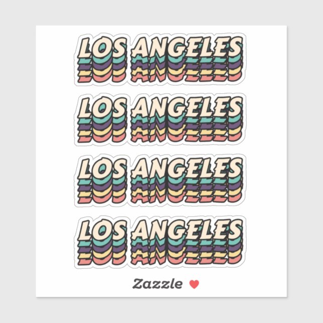 Sticker Meilleure ville pour visiter Los Angeles - Nom de  (Feuille)