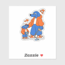 Meilleurs amis : Duo de Blue Dog père et fils ( Or