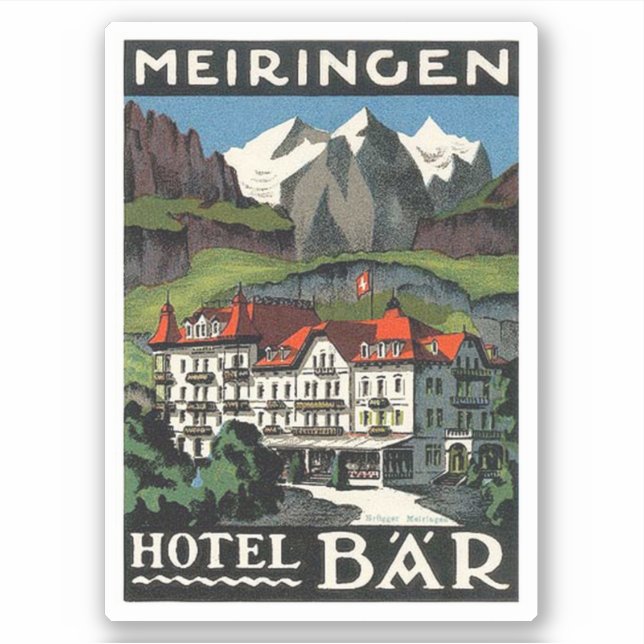 Sticker Meiringen Hotel Bar (Devant)