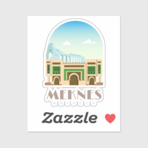 Sticker Meknès ville Maroc Skyline