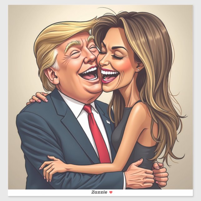 Sticker Melania Trump Donald Trump (Feuille)
