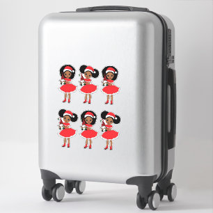 Sticker Melanin Noël Black Girl Xmas Magic Girls Fun