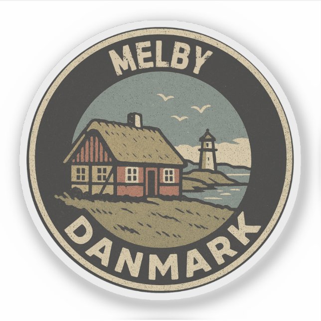Sticker Melby, Danemark Danmark (Devant)