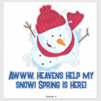 Sticker Melting bonhomme de neige avec une citation drôle