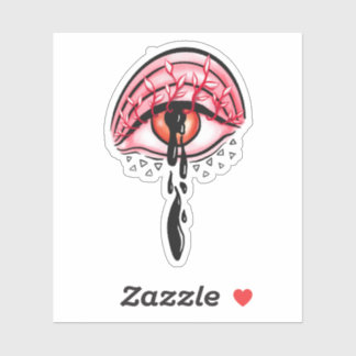 Sticker Melting Oeil Psychédélique Pastel Goth Art