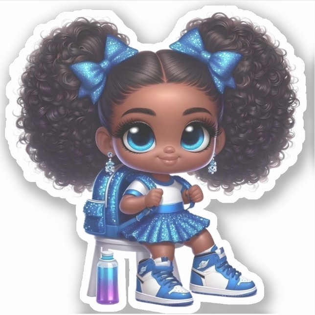 Sticker Membre de l'équipe Cheer - Bleu (Devant)