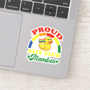 Sticker Membre du Proud Ally Club Canard en Caoutchouc Arc