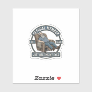 Sticker Membre Officiel du Club Je Me Repose Les Yeux Papa