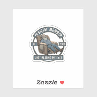 Sticker Membre Officiel du Club Je Me Repose Les Yeux Papa