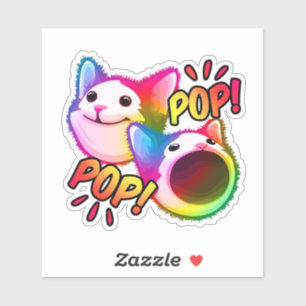 Sticker mème de chat pop
