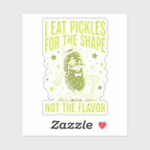 Sticker Meme de cornichon drôle Je mange des cornichons po