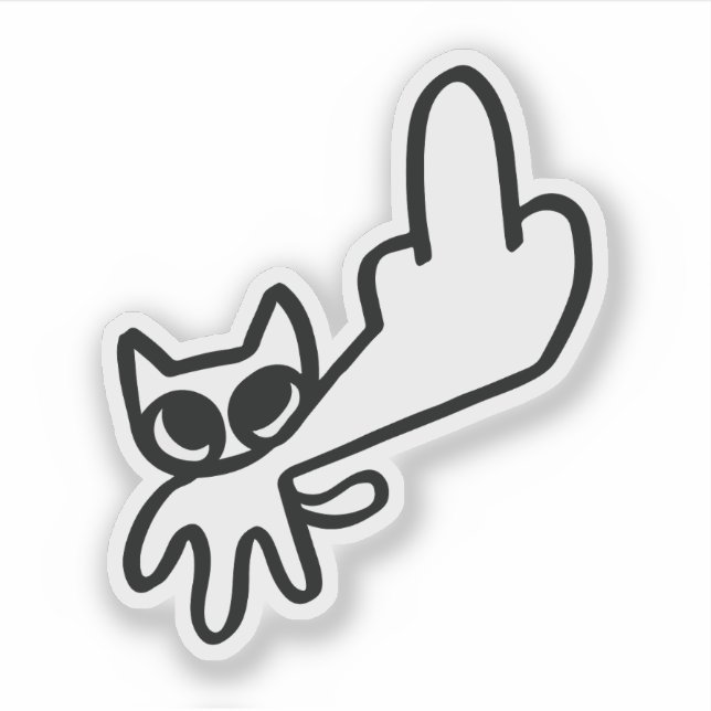 Sticker Mème du doigt d'honneur (Devant)