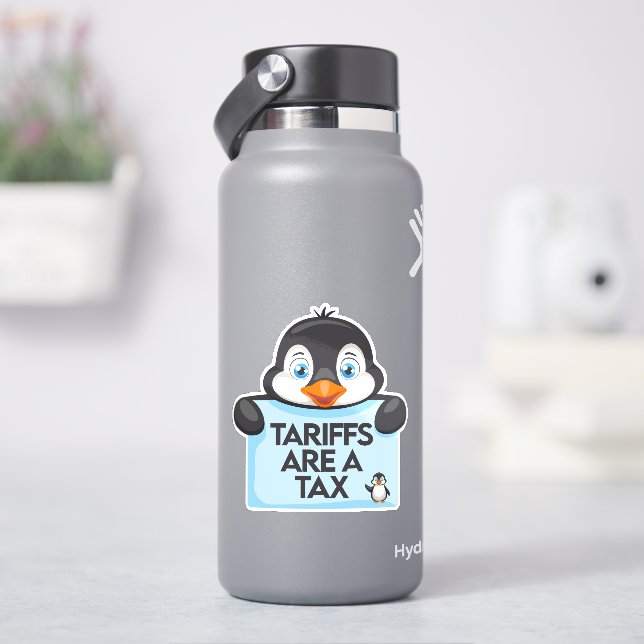 Sticker Mème politique drôle de pingouin Tarif (HydroFlask)