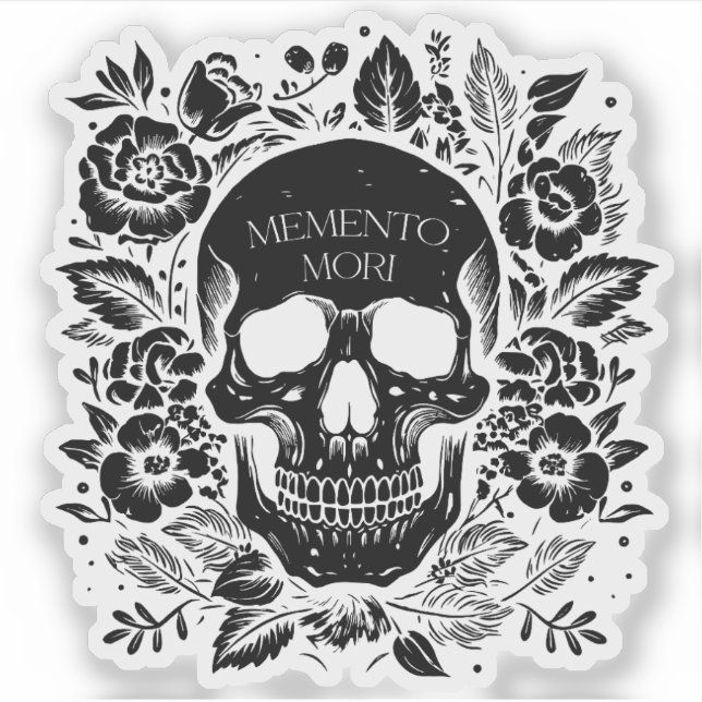 Sticker Memento Mori - latin (Devant)