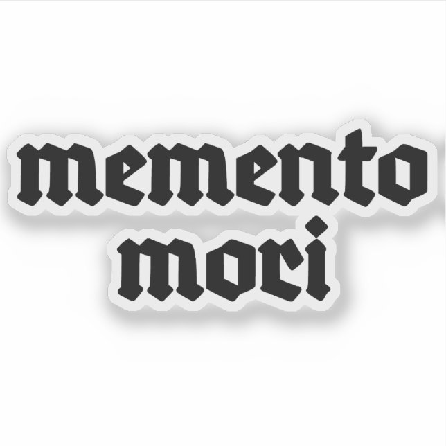 Sticker Memento Mori (noir) (Devant)