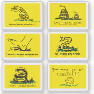 Sticker Mèmes parodiques du drapeau de Gadsden Snekright x