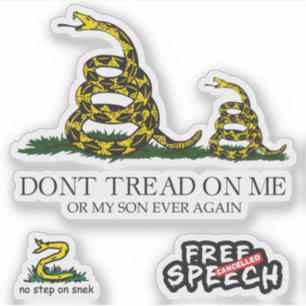 Sticker Mèmes parodiques du drapeau de Gadsden Snekright x