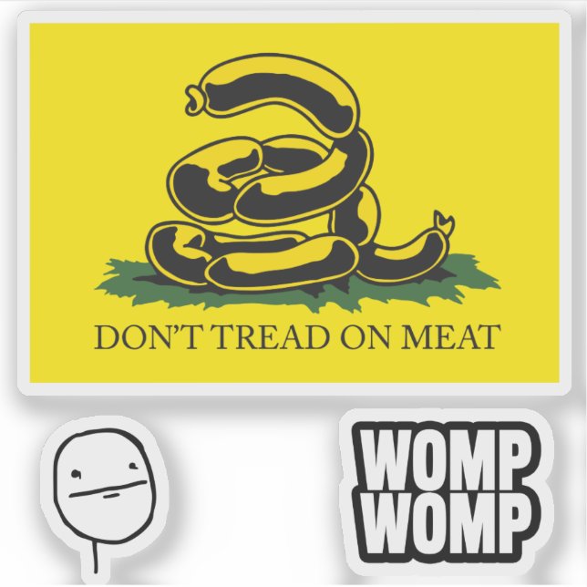 Sticker Mèmes parodiques du drapeau de Gadsden Snekright x (Devant)