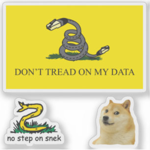 Sticker Mèmes parodiques du drapeau de Gadsden Snekright x