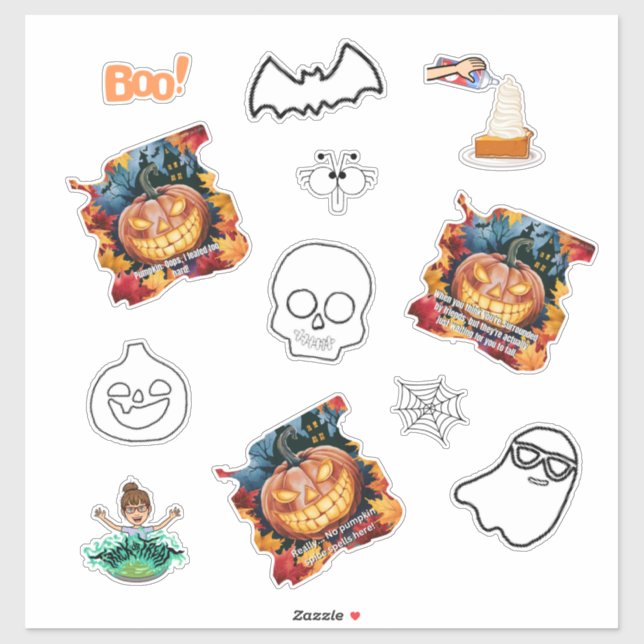 Sticker Mémoriser Halloween amusant ! (Feuille)