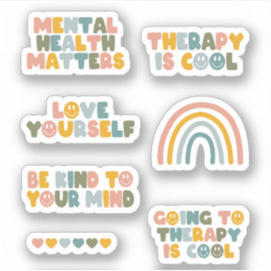 Sticker Mental Health Matters, pack santé mentale mignon