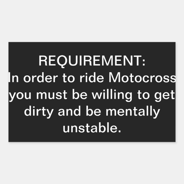 Sticker "Mental Unstable Motocross" (Devant)