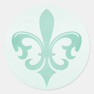 sticker menthe vert Fleur de lis