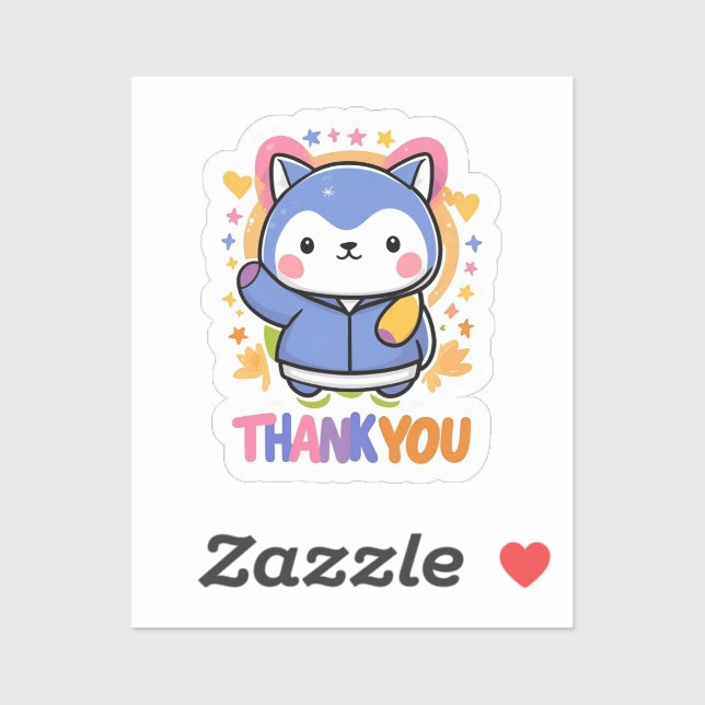 Sticker Merci (Feuille)